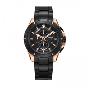 Alexandre Christie AC 6653 Rosegold Black Steel MCBBRBA